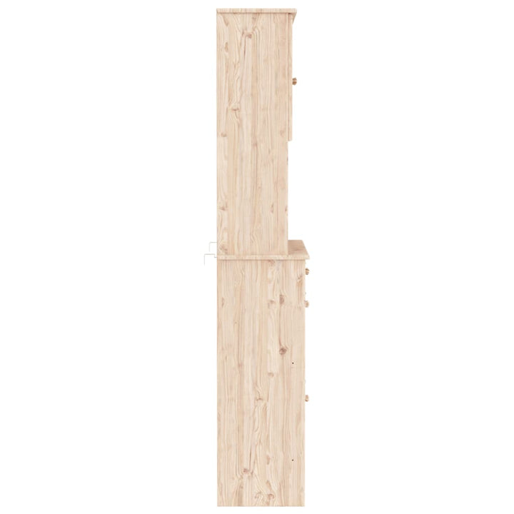 højskab ALTA 77x35x188 cm massivt fyrretræ
