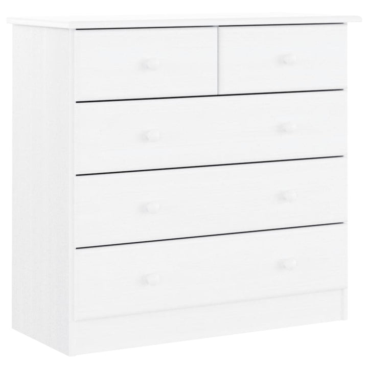 højskab ALTA 77x35x165 cm massivt fyrretræ hvid