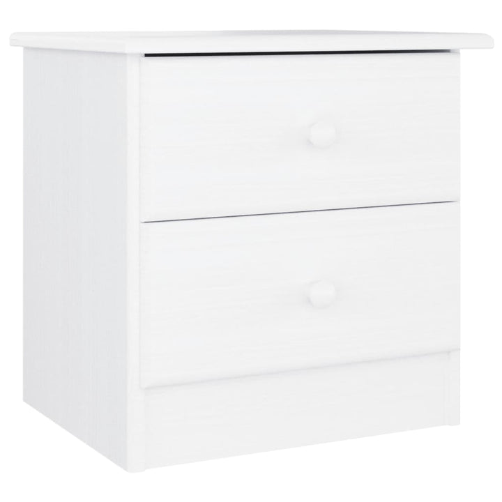 sengebord ALTA 41x35x41 cm massivt fyrretræ hvid
