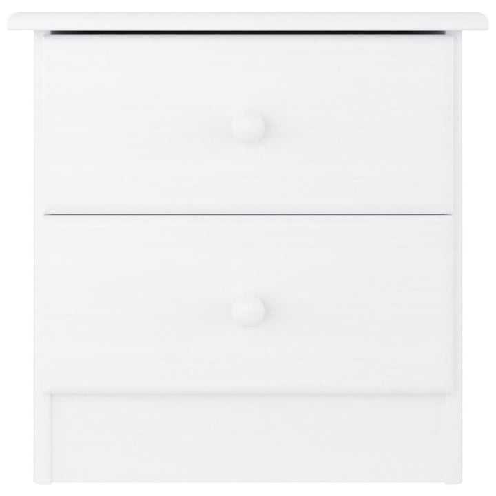 sengebord ALTA 41x35x41 cm massivt fyrretræ hvid