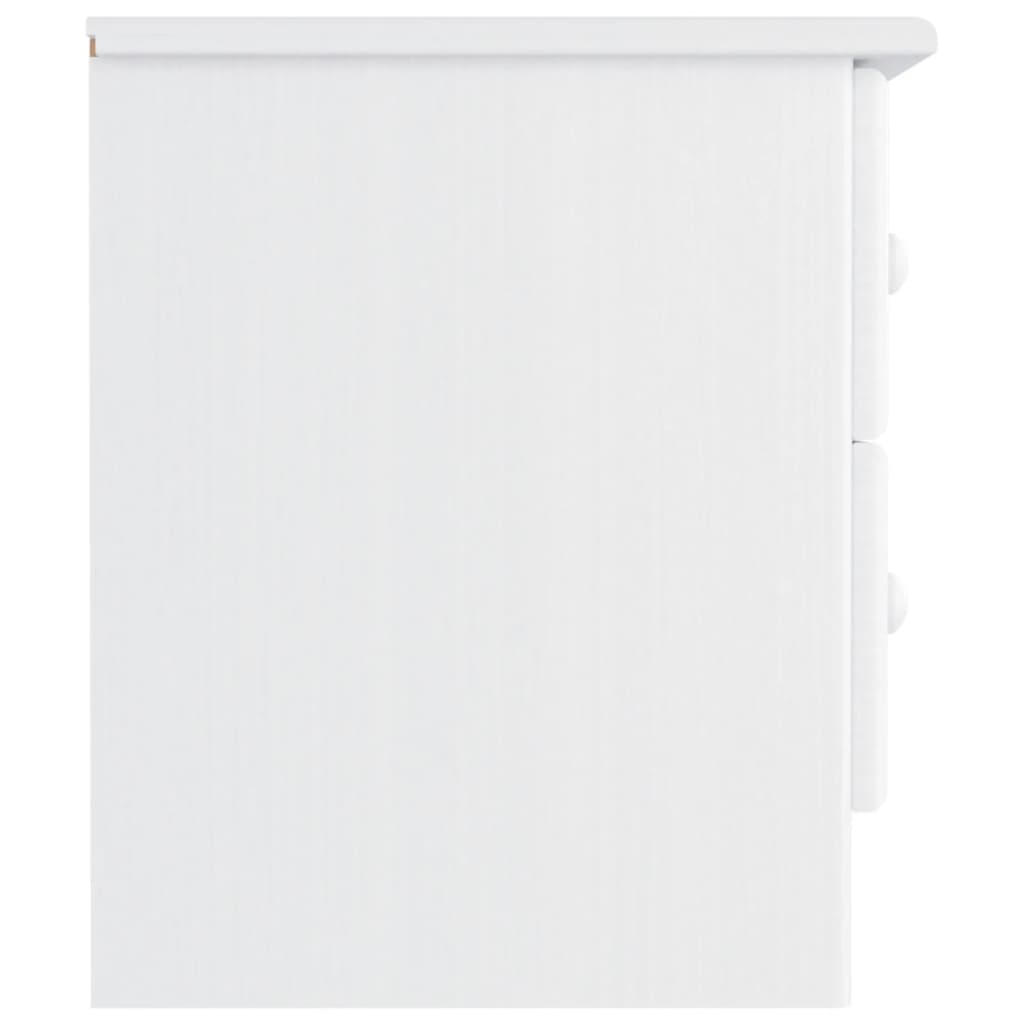 sengebord ALTA 41x35x41 cm massivt fyrretræ hvid