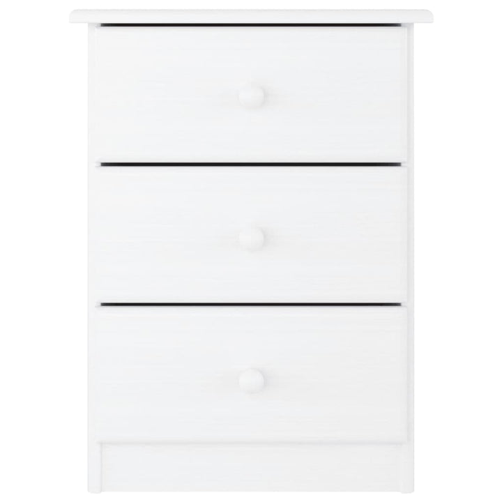 sengebord ALTA 41x35x55,5 cm massivt fyrretræ hvid
