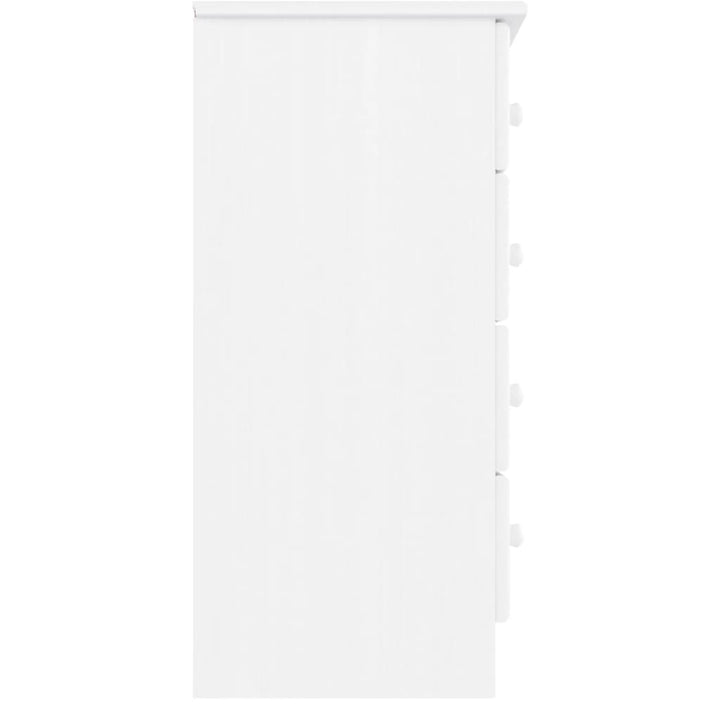kommode ALTA 77x35x73 cm massivt fyrretræ hvid