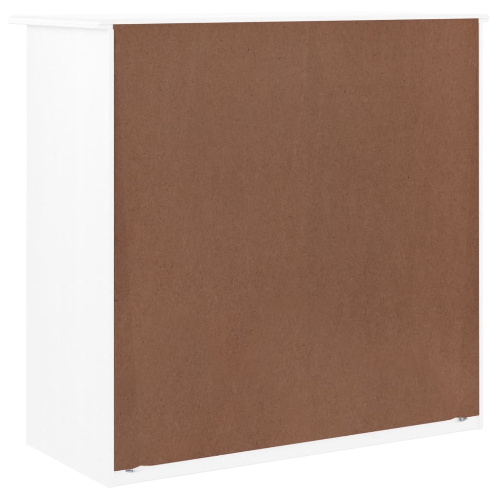 kommode ALTA 77x35x73 cm massivt fyrretræ hvid
