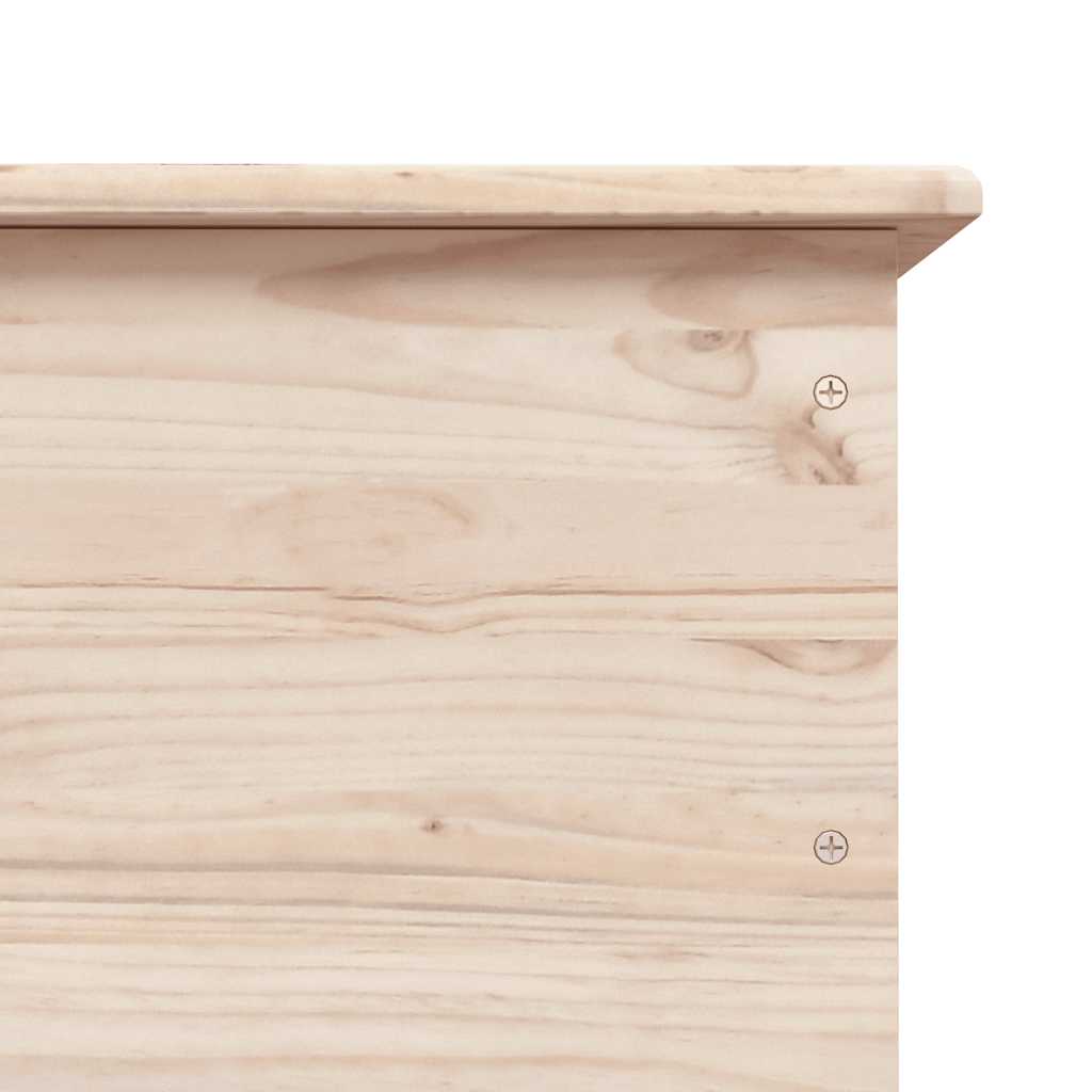 opbevaringskasse med hjul ALTA 73x39,5x43 cm massivt fyrretræ