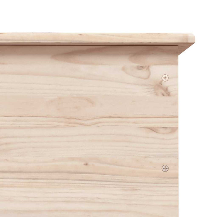 opbevaringskasse med hjul ALTA 73x39,5x43 cm massivt fyrretræ