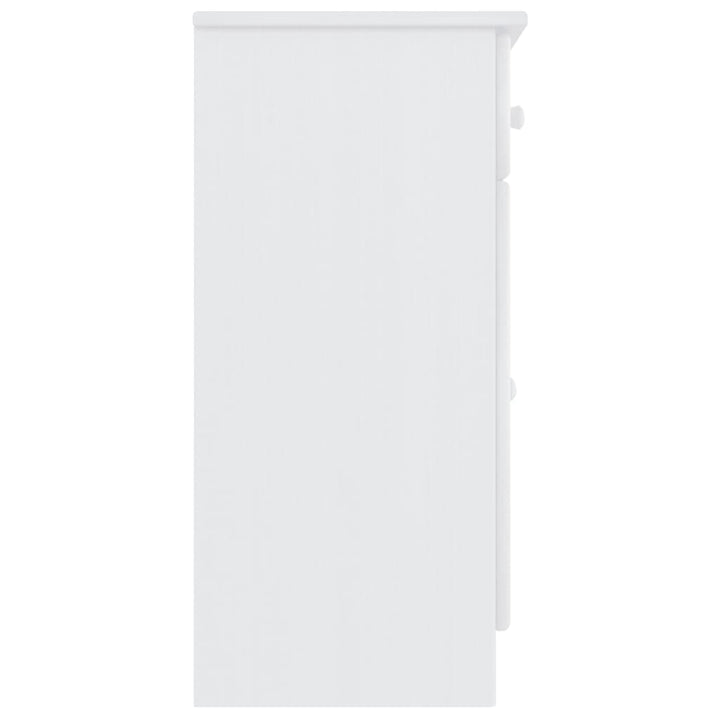 skænk ALTA 77x35x73 cm massivt fyrretræ hvid
