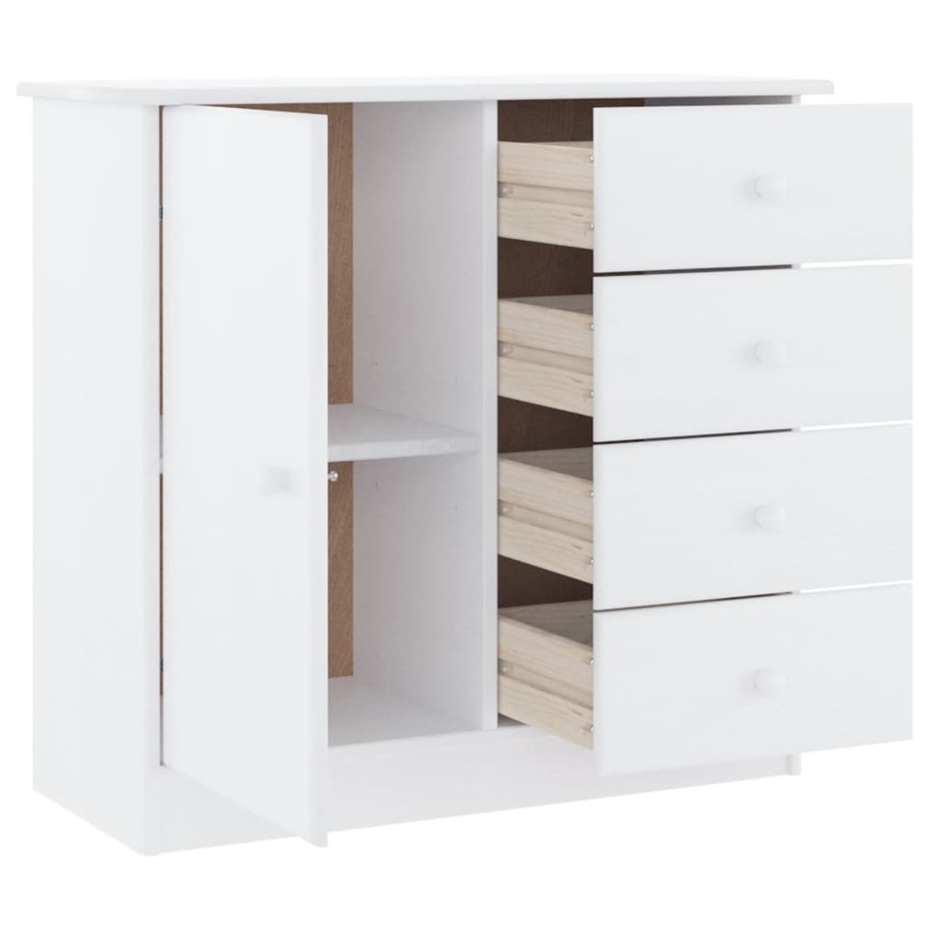skænk ALTA 77x35x73 cm massivt fyrretræ hvid