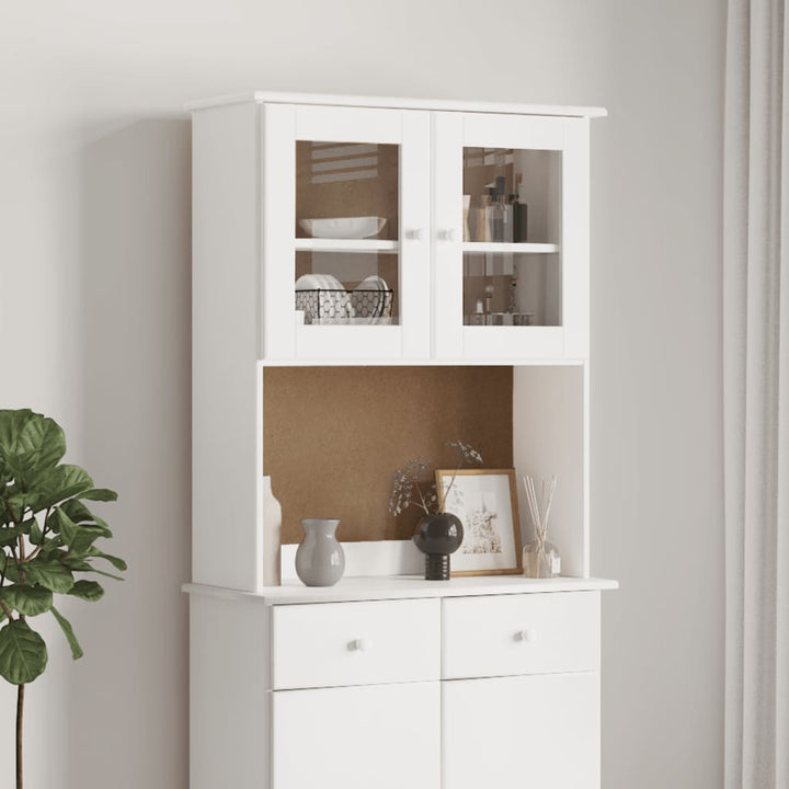 skabstop til skænk ALTA 77x30x92 cm massivt fyrretræ hvid