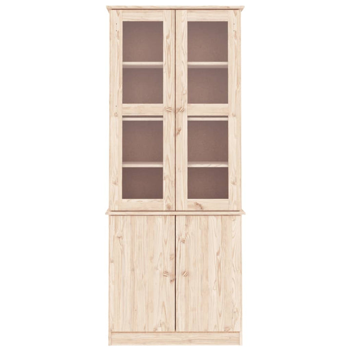 vitrineskab ALTA 77x35x186,5 cm massivt fyrretræ