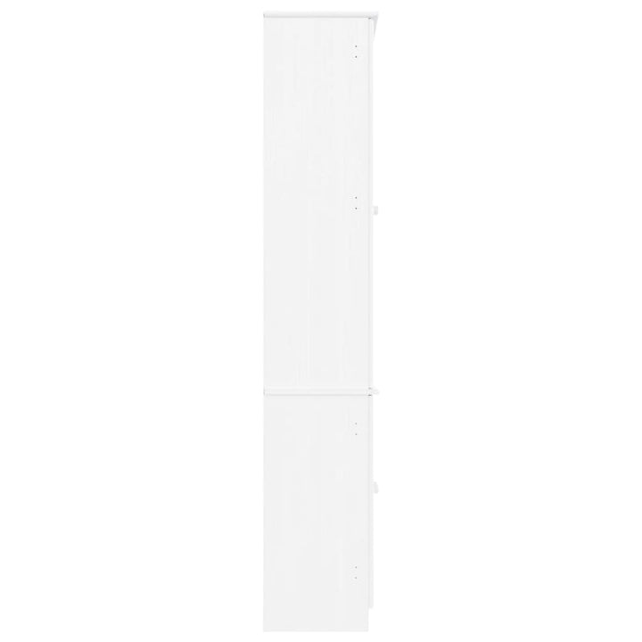 vitrineskab ALTA 77x35x186,5 massivt fyrretræ hvid