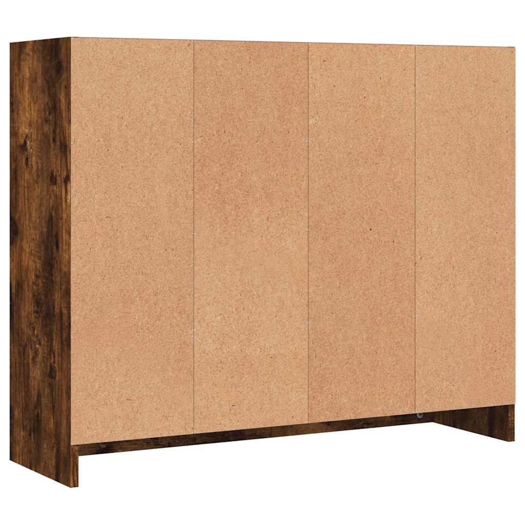 skab 91x28x75 cm konstrueret træ røget egetræsfarve