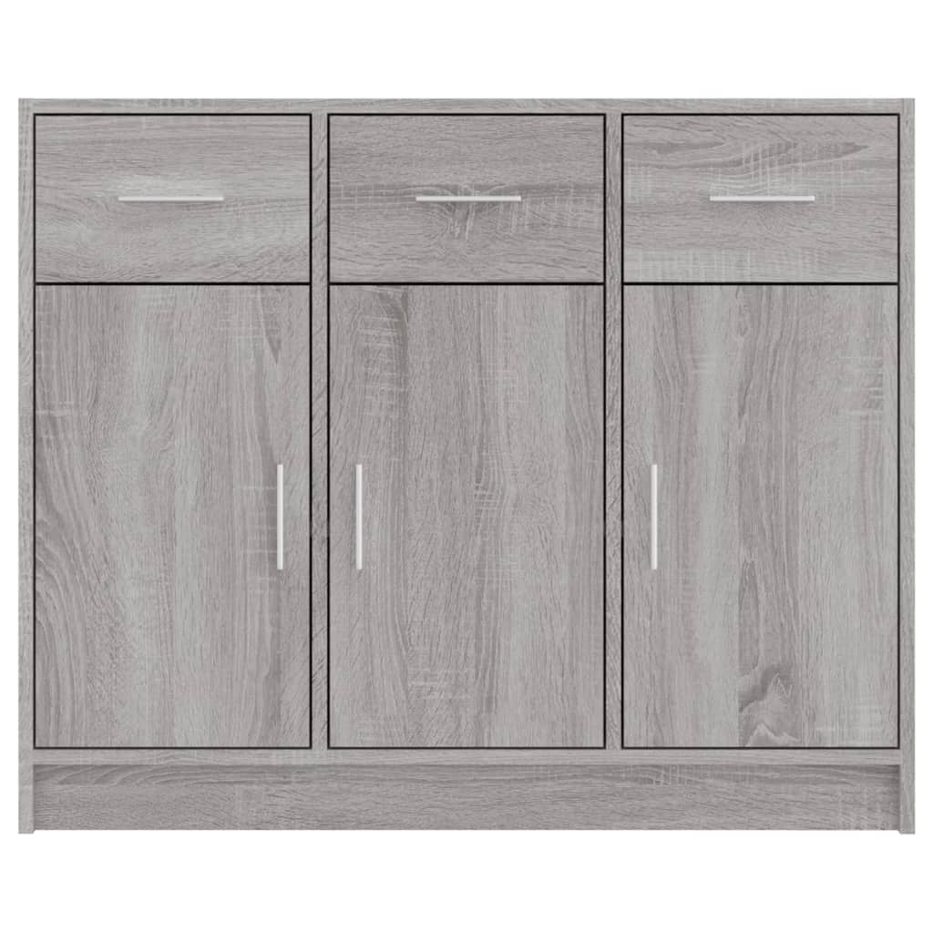 skab 91x28x75 cm konstrueret træ grå sonoma-eg