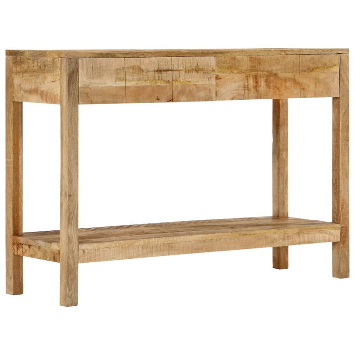 konsolbord med 2 skuffer 110x35x75 cm massivt mangotræ