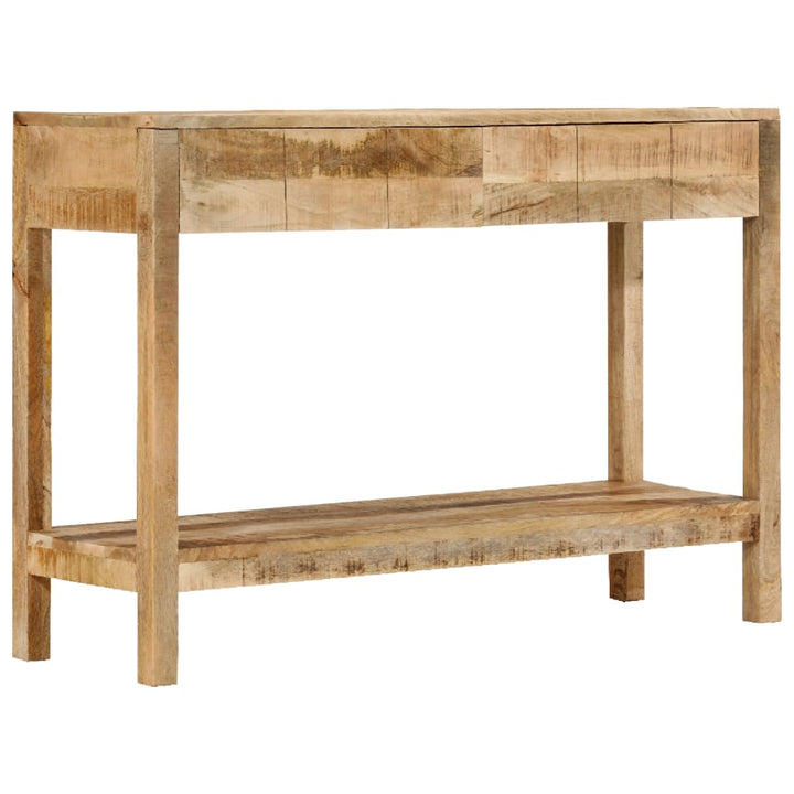 konsolbord med 2 skuffer 110x35x75 cm massivt mangotræ