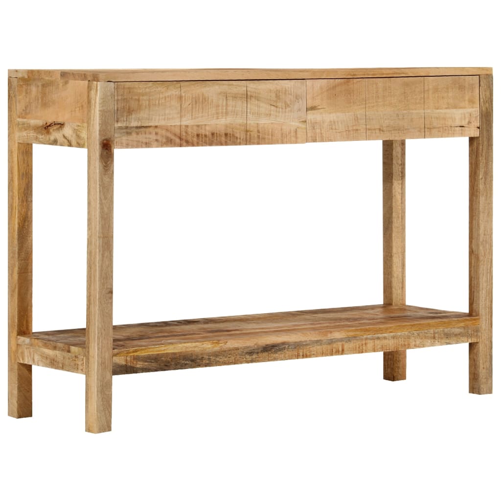 konsolbord med 2 skuffer 110x35x75 cm massivt mangotræ