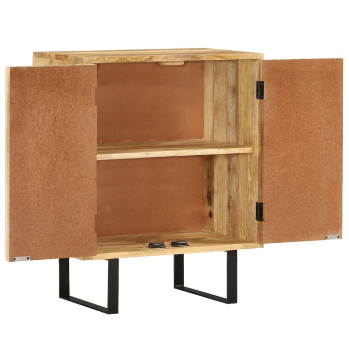 skænk med 2 låger 55x35x70 cm massivt mangotræ
