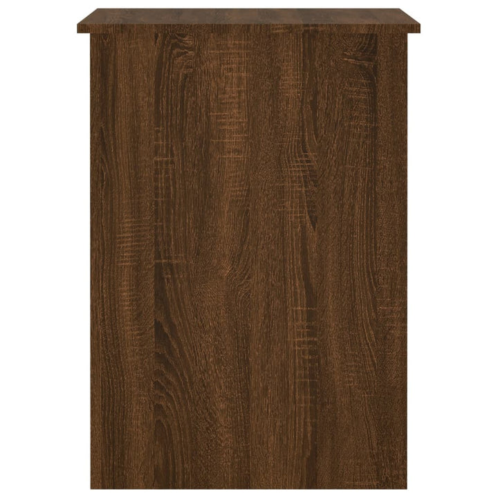 skrivebord 100x55x75 cm konstrueret træ brun egetræsfarve