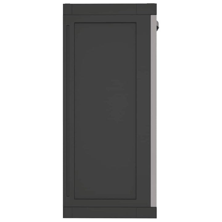 haveskab 65x37x85 cm PP grå og sort