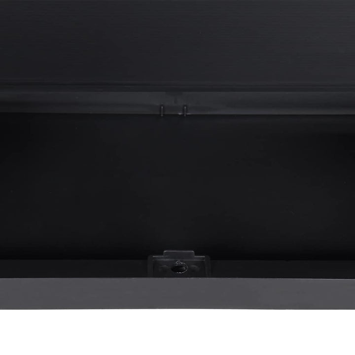 haveskab 65x37x165 cm PP grå og sort