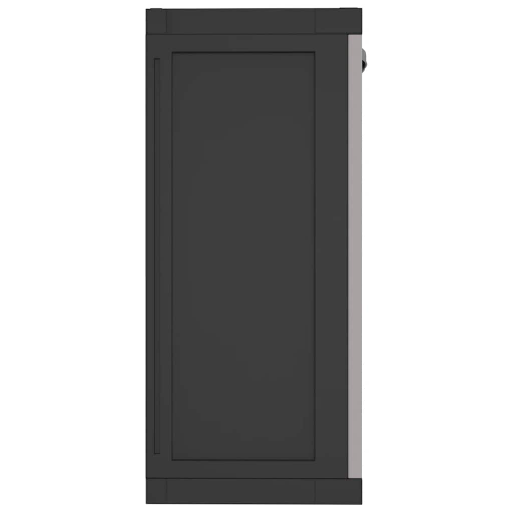 haveskab 97x37x85 cm PP grå og sort