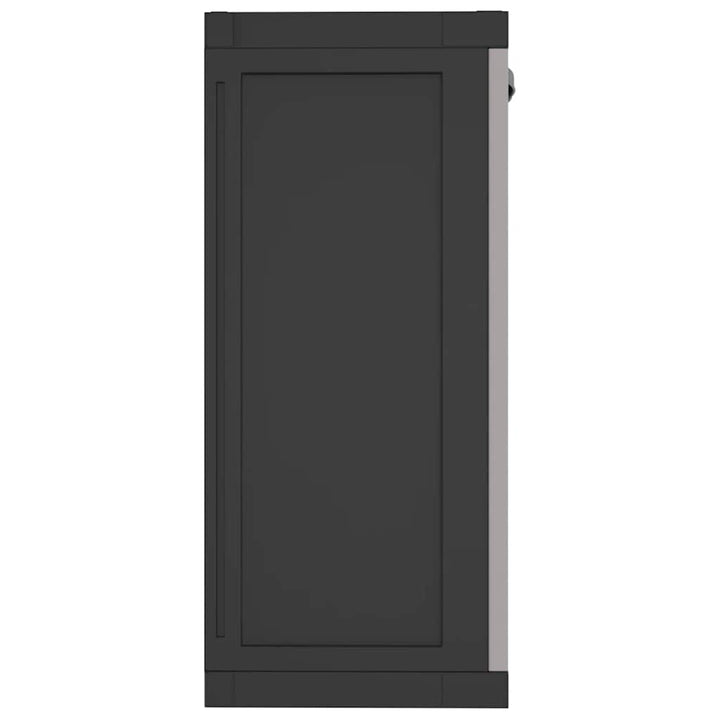 haveskab 97x37x85 cm PP grå og sort