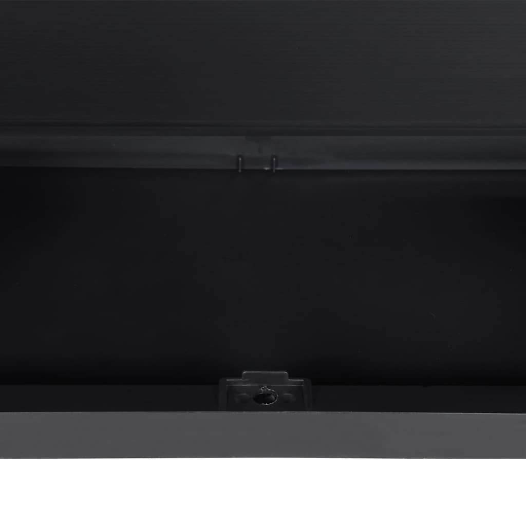 haveskab 97x37x85 cm PP grå og sort