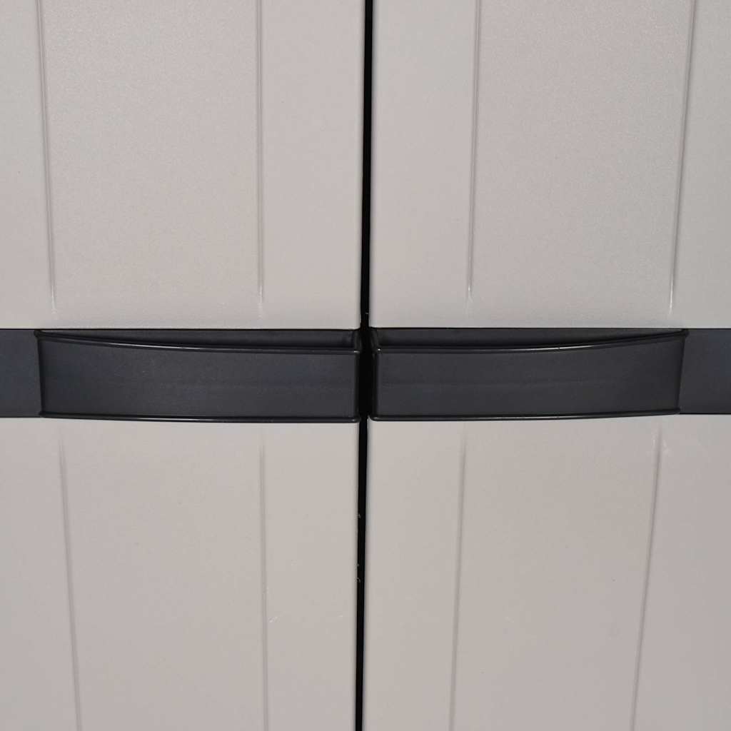 haveskab 97x37x165 cm PP grå og sort