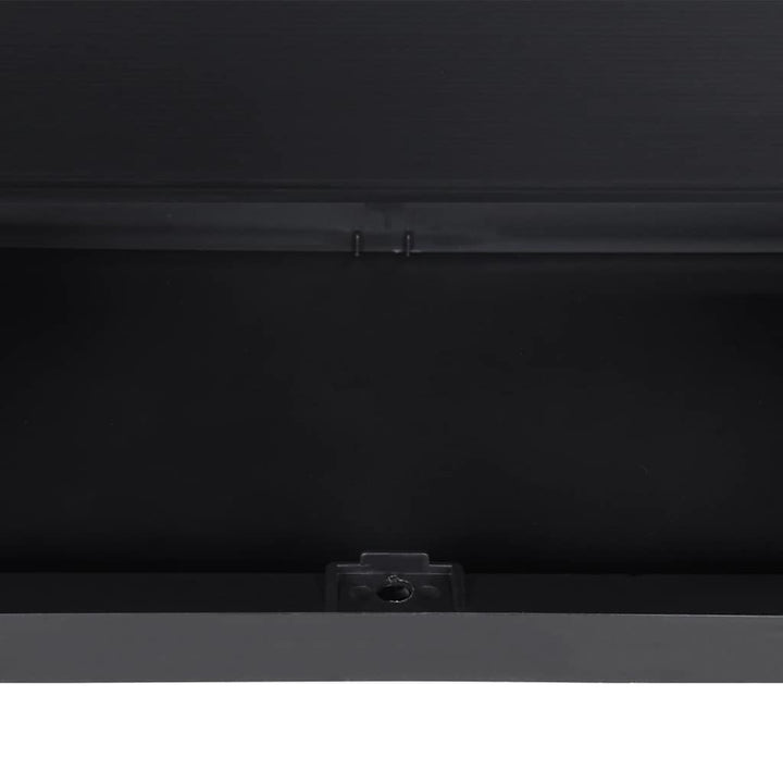 haveskab 97x37x165 cm PP grå og sort