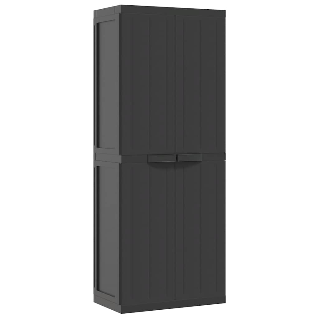 haveskab 65x37x165 cm PP sort