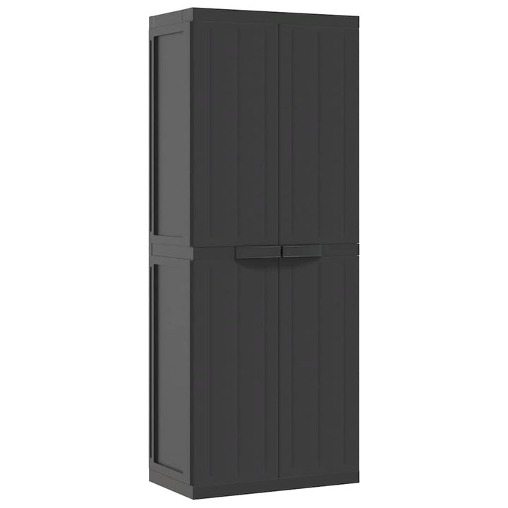 haveskab 65x37x165 cm PP sort
