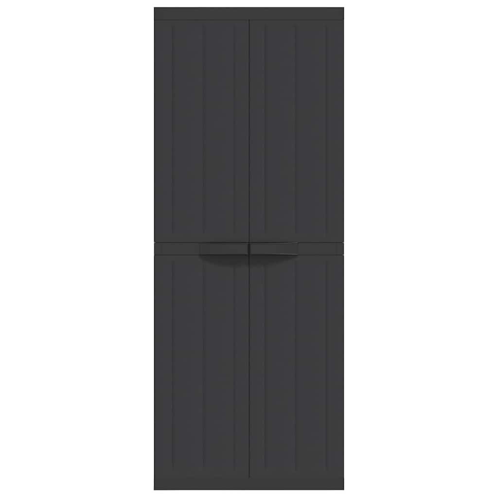 haveskab 65x37x165 cm PP sort