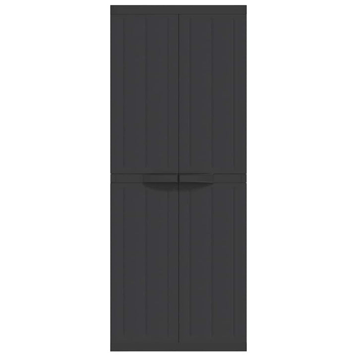 haveskab 65x37x165 cm PP sort
