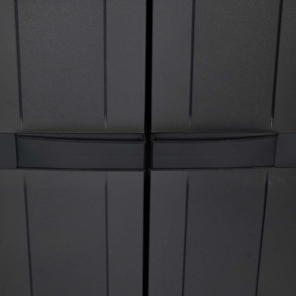 haveskab 65x37x165 cm PP sort