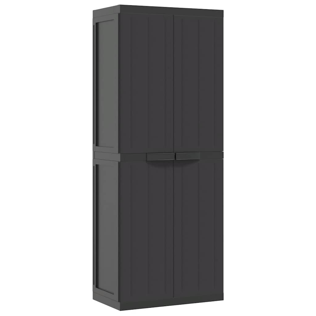 haveskab 65x37x165 cm PP sort