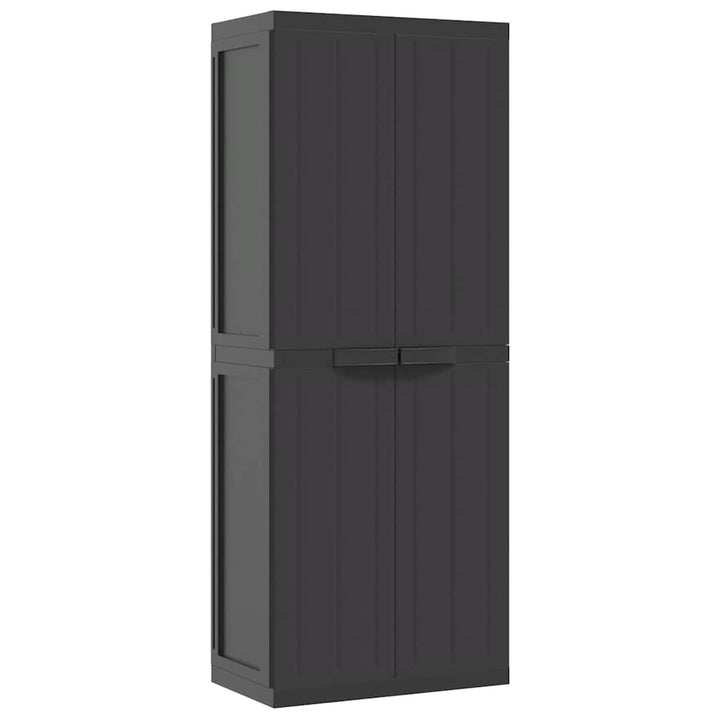 haveskab 65x37x165 cm PP sort