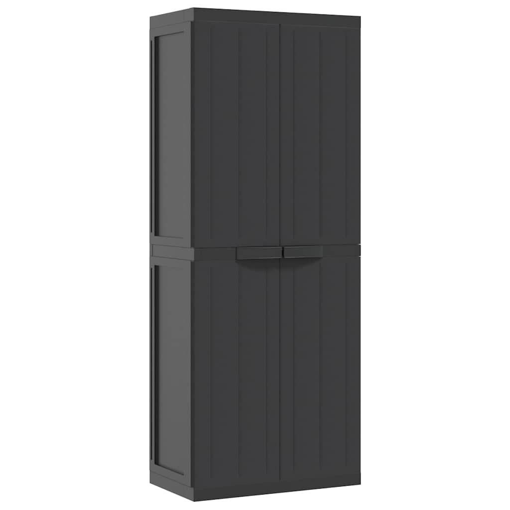 haveskab 65x37x165 cm PP sort