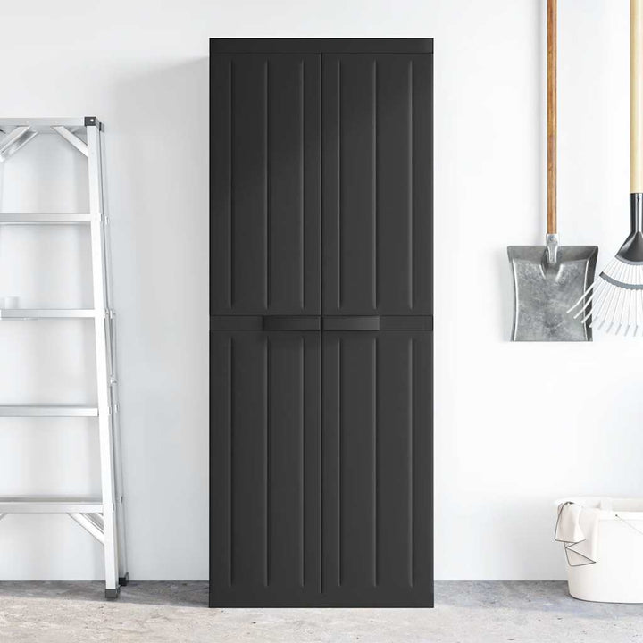 haveskab 65x37x165 cm PP sort