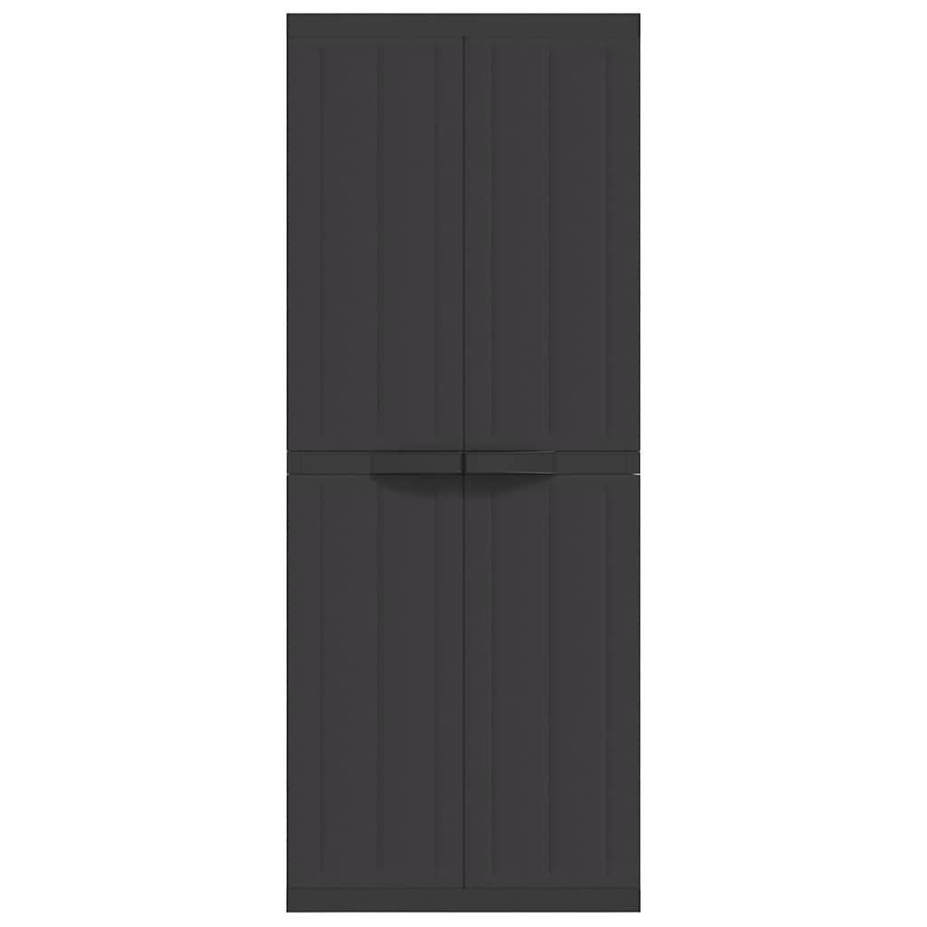haveskab 65x37x165 cm PP sort