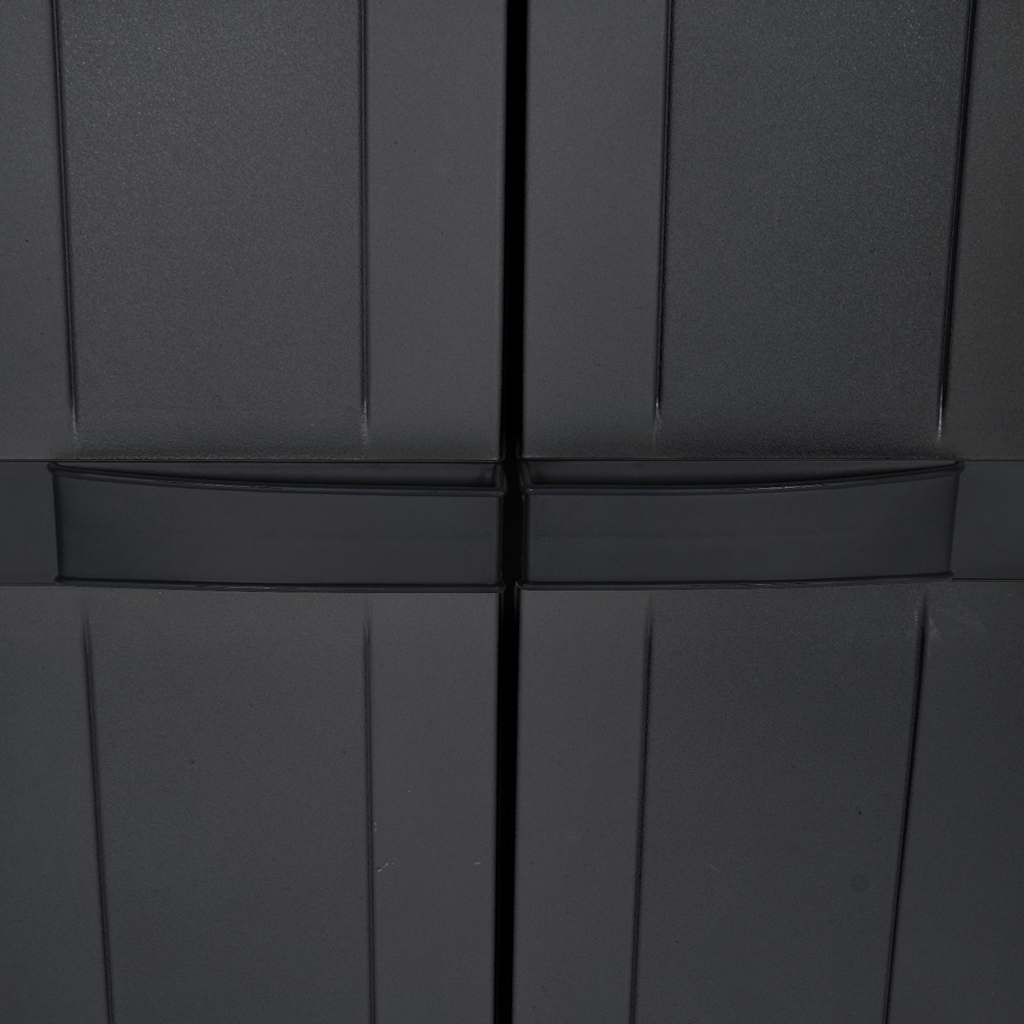 haveskab 65x37x165 cm PP sort