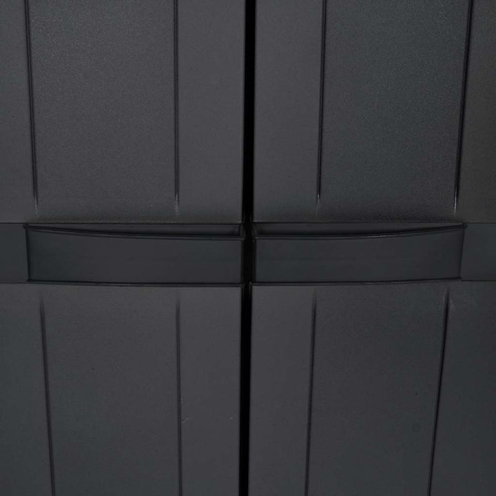 haveskab 65x37x165 cm PP sort