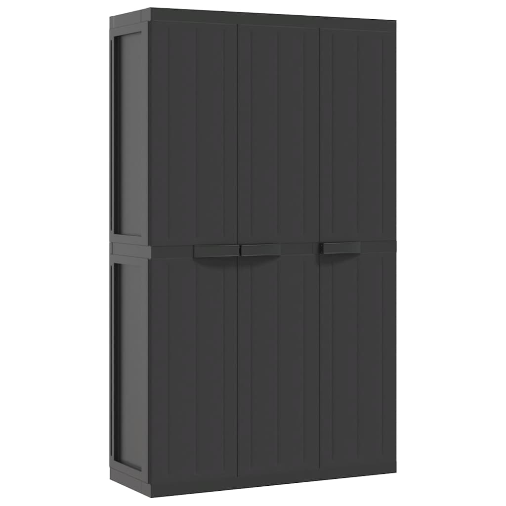 haveskab 97x37x165 cm PP sort
