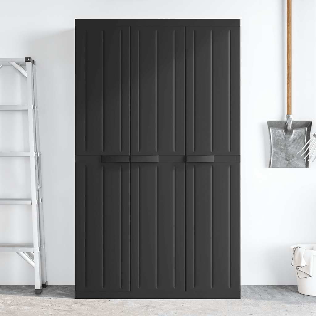 haveskab 97x37x165 cm PP sort