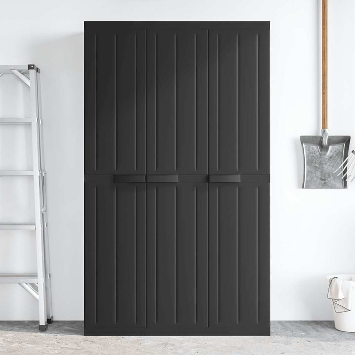 haveskab 97x37x165 cm PP sort
