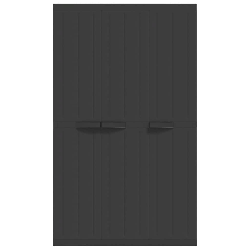 haveskab 97x37x165 cm PP sort