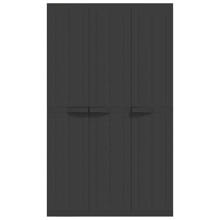 haveskab 97x37x165 cm PP sort