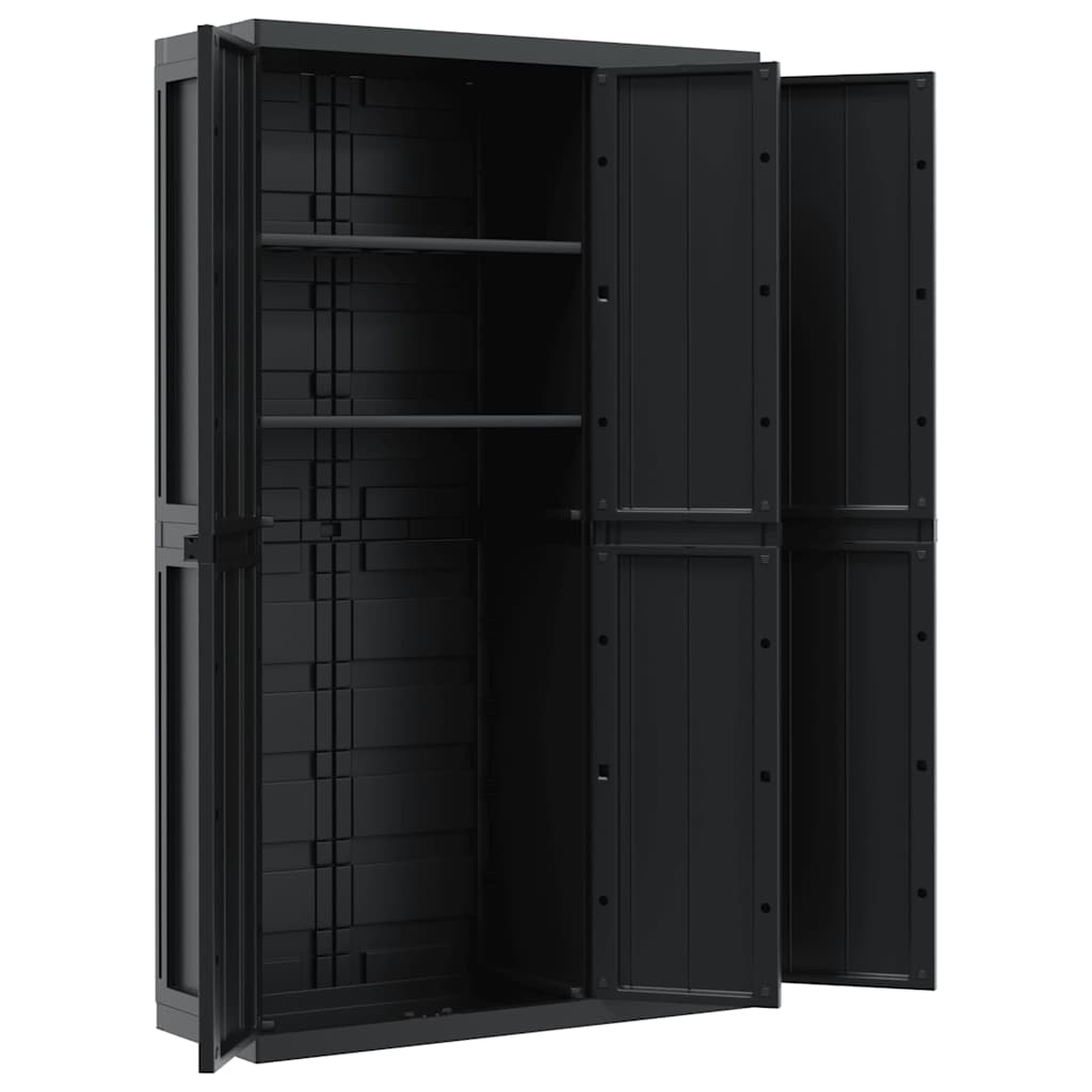 haveskab 97x37x165 cm PP sort