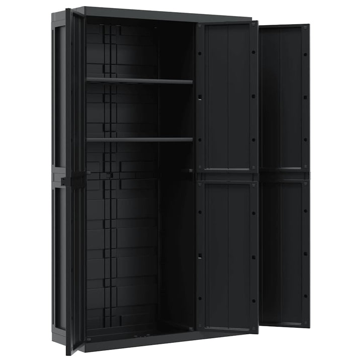 haveskab 97x37x165 cm PP sort