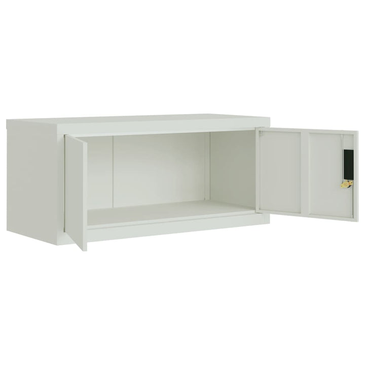 arkivskab 90x40x40 cm stål lysegrå