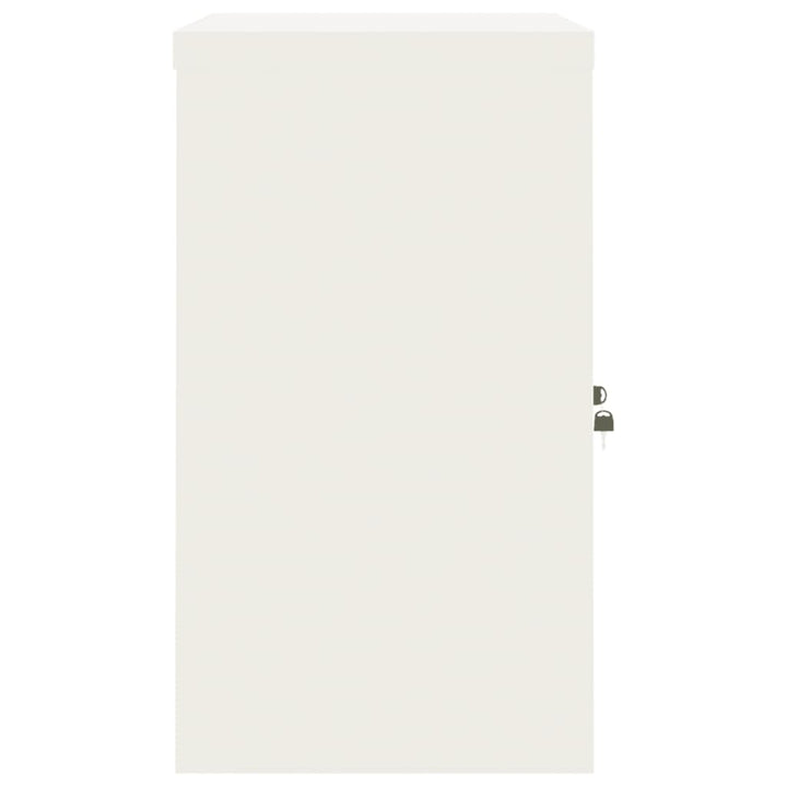 arkivskab 90x40x70 cm stål hvid